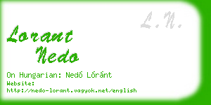 lorant nedo business card
