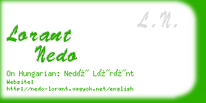 lorant nedo business card